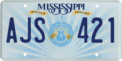 MS license plate AJS421