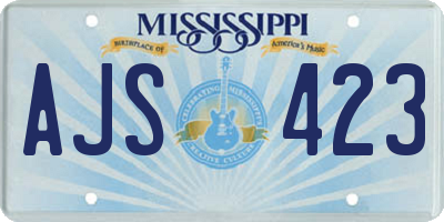 MS license plate AJS423