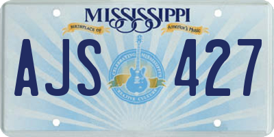 MS license plate AJS427