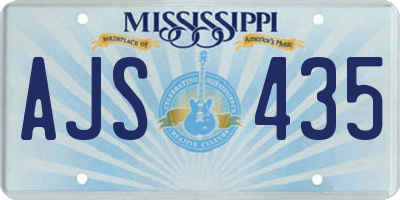 MS license plate AJS435