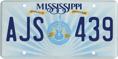 MS license plate AJS439
