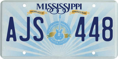 MS license plate AJS448