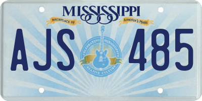 MS license plate AJS485