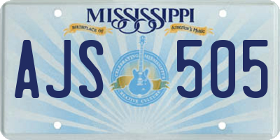MS license plate AJS505