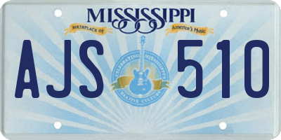 MS license plate AJS510