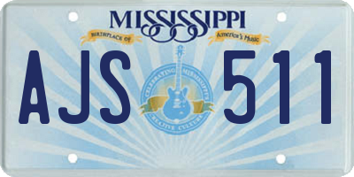 MS license plate AJS511