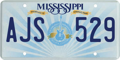 MS license plate AJS529
