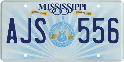 MS license plate AJS556