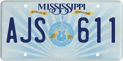 MS license plate AJS611