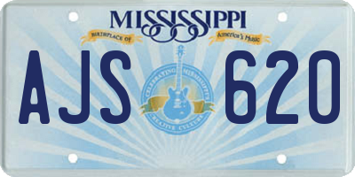MS license plate AJS620