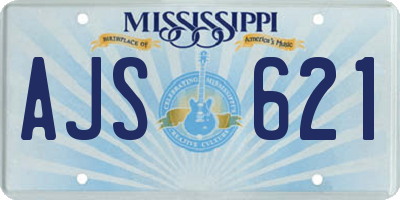 MS license plate AJS621