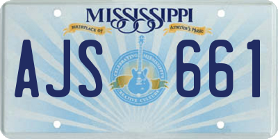 MS license plate AJS661