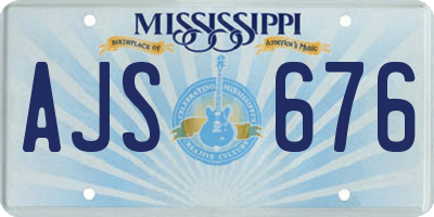 MS license plate AJS676