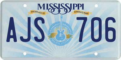 MS license plate AJS706