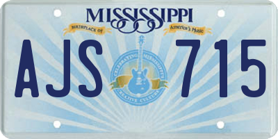 MS license plate AJS715