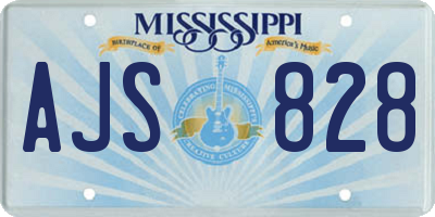 MS license plate AJS828