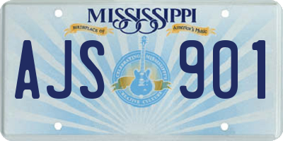 MS license plate AJS901