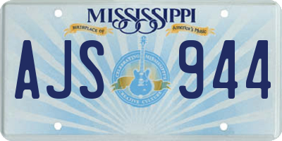 MS license plate AJS944