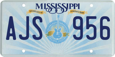 MS license plate AJS956