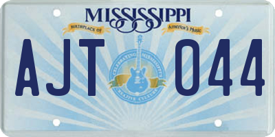 MS license plate AJT044