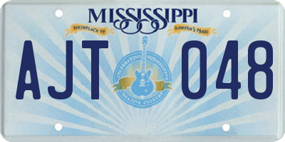 MS license plate AJT048