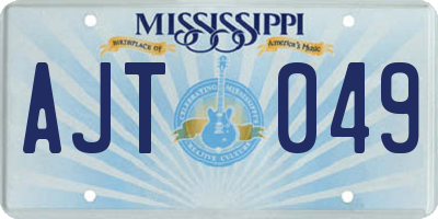 MS license plate AJT049