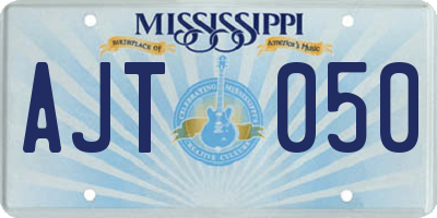 MS license plate AJT050