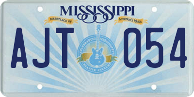 MS license plate AJT054