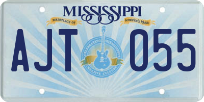 MS license plate AJT055