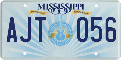 MS license plate AJT056