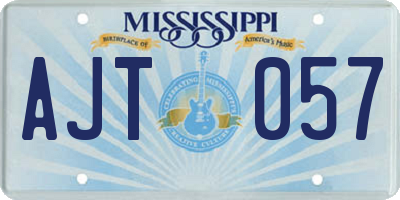MS license plate AJT057