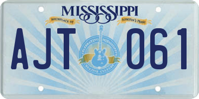 MS license plate AJT061