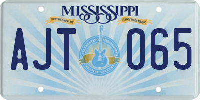MS license plate AJT065