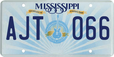 MS license plate AJT066