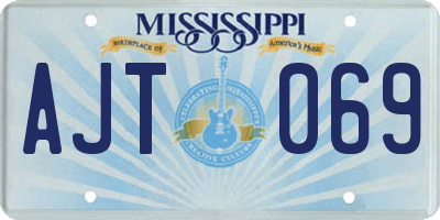 MS license plate AJT069