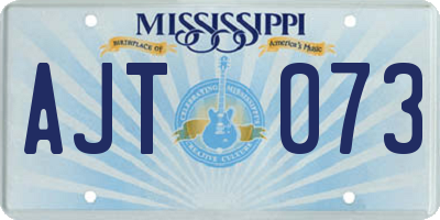 MS license plate AJT073