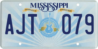 MS license plate AJT079