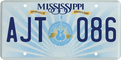 MS license plate AJT086