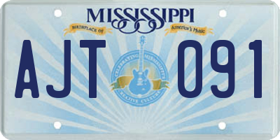 MS license plate AJT091