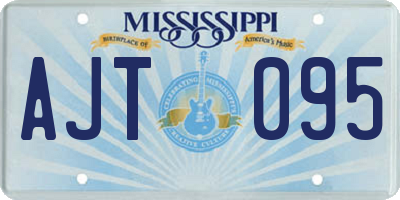 MS license plate AJT095
