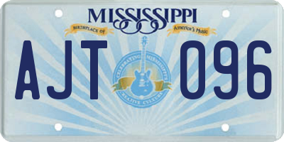 MS license plate AJT096