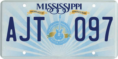 MS license plate AJT097