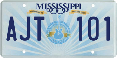 MS license plate AJT101