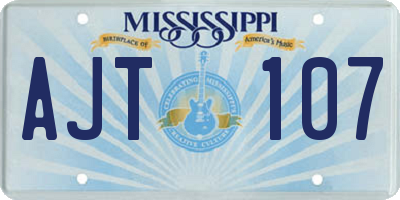MS license plate AJT107
