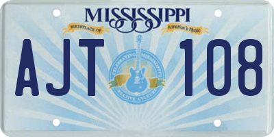 MS license plate AJT108