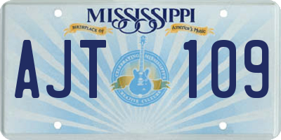 MS license plate AJT109