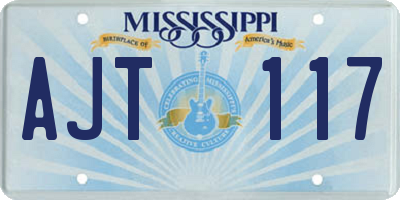 MS license plate AJT117