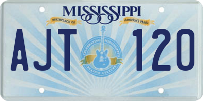 MS license plate AJT120