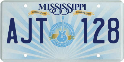 MS license plate AJT128