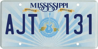 MS license plate AJT131